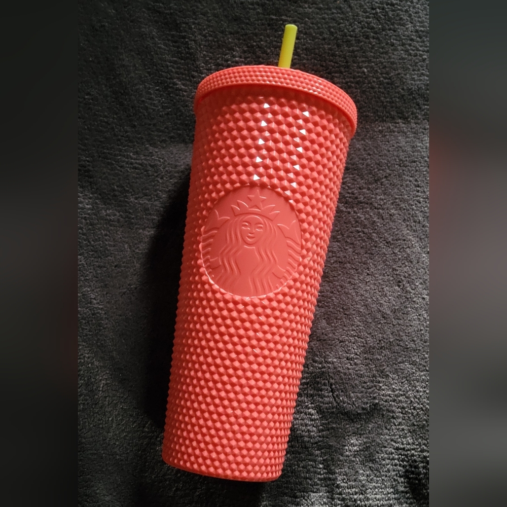 Coral Studded Starbucks Cup - Picture 1 of 4